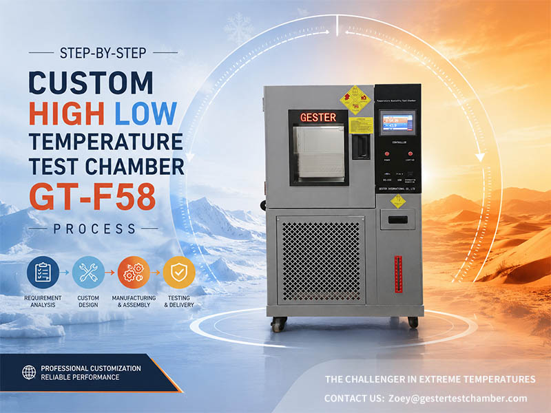 Proceso GT-F58 personalizado para la cámara de pruebas de alta y baja temperatura paso a paso